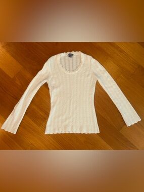 Ann Taylor Cashmere Cream Sweater Size Medium
